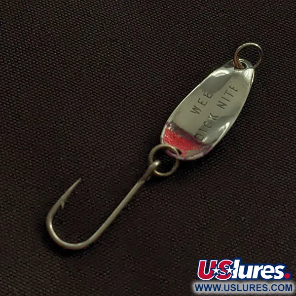 Vintage  Dick Nite Spoons Dick Nite Wee, 1/32oz nickel/red fishing spoon #22970