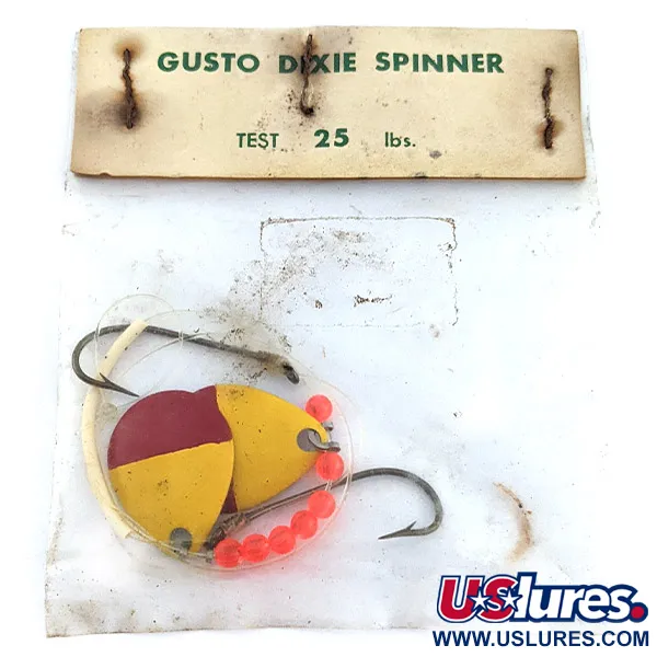   Gusto Dixie Spinner, 1/16oz red/yellow spinning lure #22975