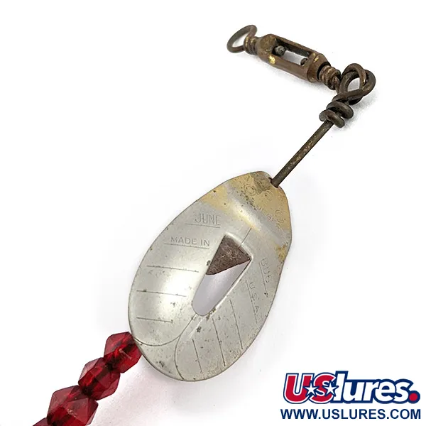 Vintage   Pflueger June Bug, 1/3oz nickel/gold spinning lure #23078