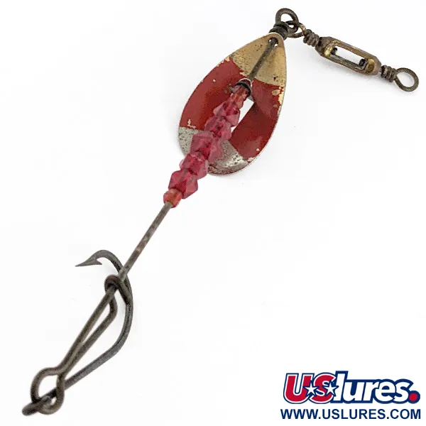 Vintage   Pflueger June Bug, 1/3oz nickel/gold spinning lure #23078