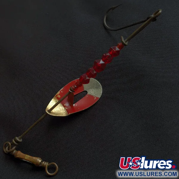 Vintage   Pflueger June Bug, 1/3oz nickel/gold spinning lure #23078