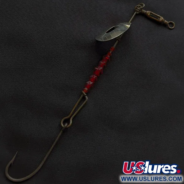 Vintage   Pflueger June Bug, 1/3oz nickel/gold spinning lure #23078