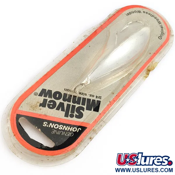   Johnson Silver Minnow Weedless, 3/4oz  fishing spoon #23092