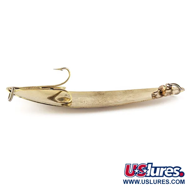 Vintage   Lucky Strike Canoe Wobbler, 1 2/3oz brass fishing spoon #23106