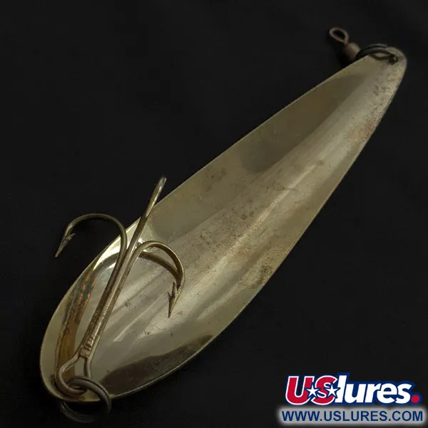 Vintage   Lucky Strike Canoe Wobbler, 1 2/3oz brass fishing spoon #23106