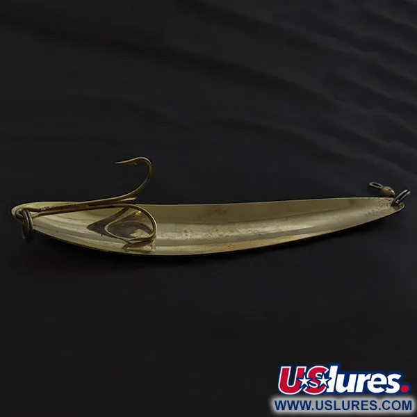 Vintage   Lucky Strike Canoe Wobbler, 1 2/3oz brass fishing spoon #23106