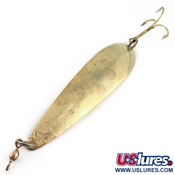 Vintage   Lucky Strike Canoe Wobbler, 1 2/3oz brass fishing spoon #23106