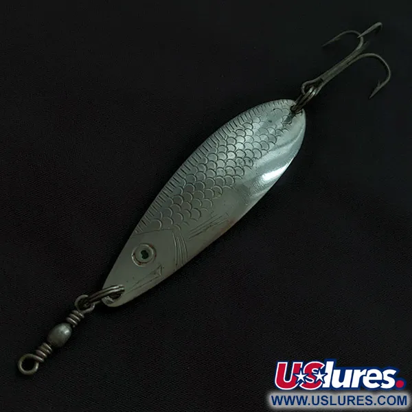 Vintage   Sølvkroken Storlaksen ​, 1/3oz silver fishing spoon #23107