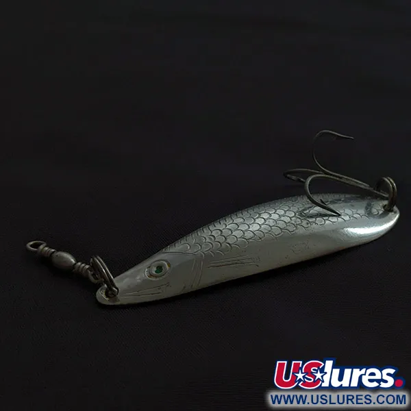 Vintage   Sølvkroken Storlaksen ​, 1/3oz silver fishing spoon #23107