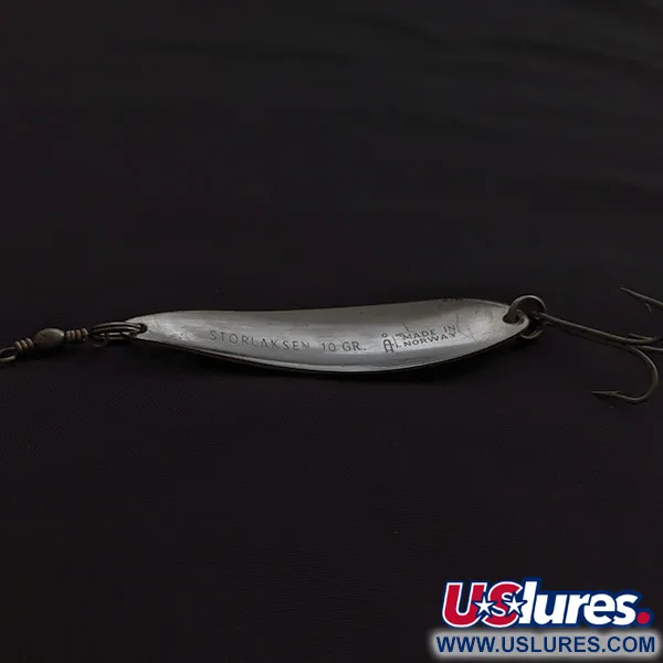 Vintage   Sølvkroken Storlaksen ​, 1/3oz silver fishing spoon #23107