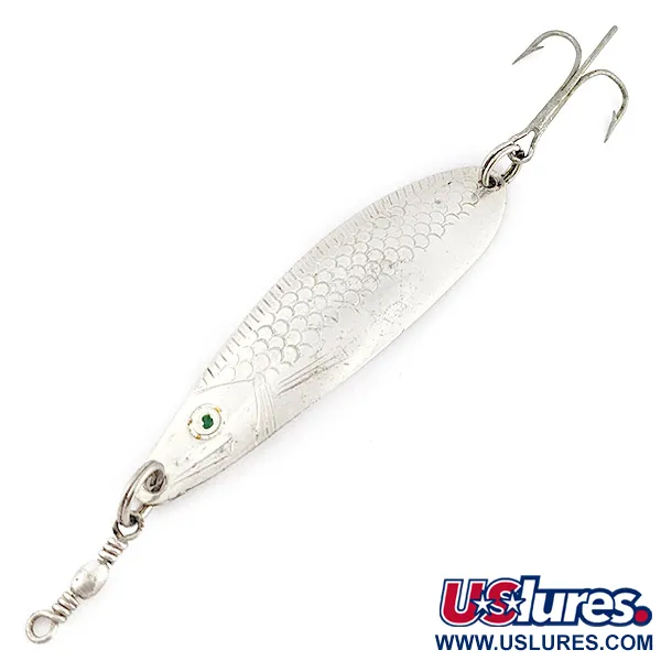 Vintage   Sølvkroken Storlaksen ​, 1/3oz silver fishing spoon #23107