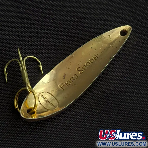 Vintage  Acme Fiord Spoon Lightning (1950s), 1/4oz gold fishing spoon #23130