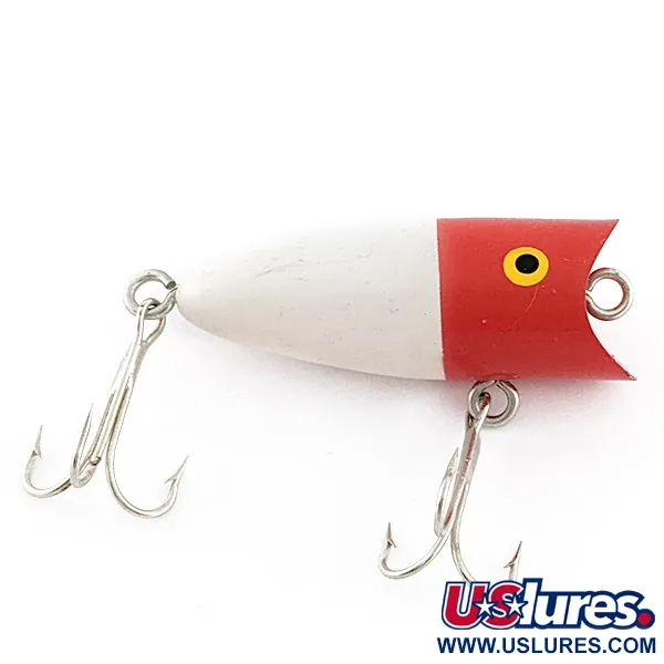 Vintage  Kmart Kresge popper, 1/4oz Red head fishing lure #23151