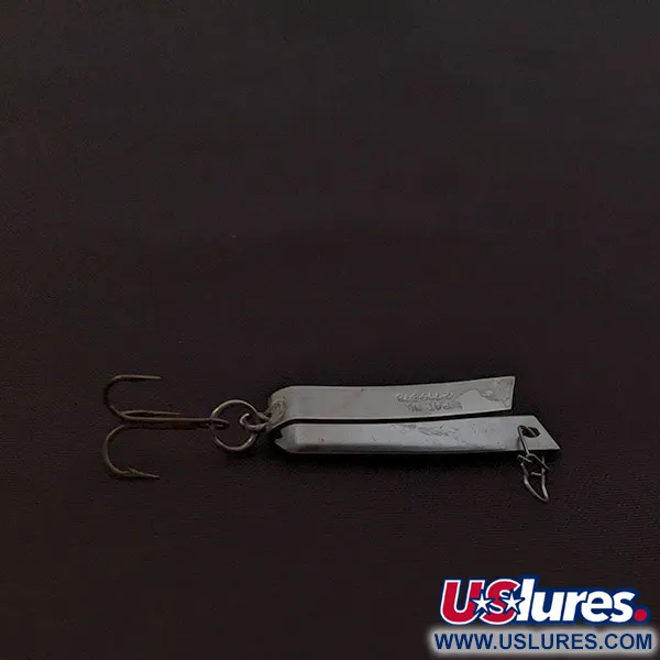 Vintage  Luhr Jensen Super-Duper 502, 3/32oz nickel/red fishing spoon #23158