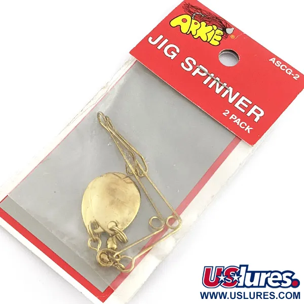  Arkie Lures Arkie Jig Spinner, 1/16oz gold spinning lure #23182