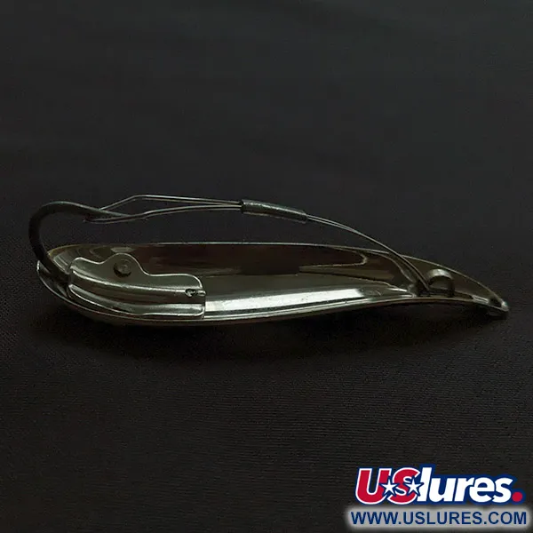 Vintage   Weedless Bait Company FISHTRAP, 1/3oz red/white/nickel fishing spoon #23191