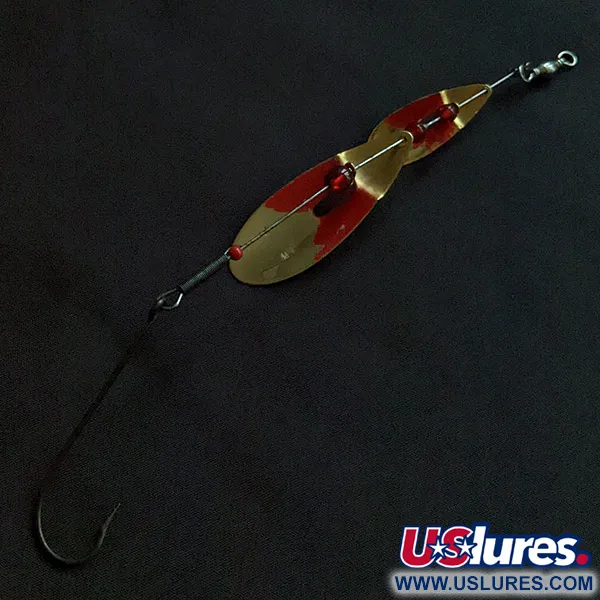 Vintage  Marathon Bait Company Marathon June-Bug Tandem Spinner, 1/4oz nickel/red spinning lure #23202