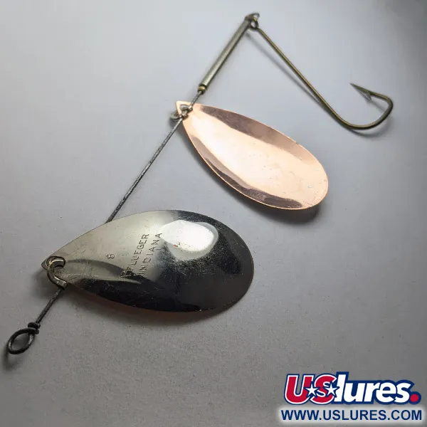 Vintage   Pflueger Indiana Tandem Spinner, 1/2oz nickel/copper spinning lure #23235