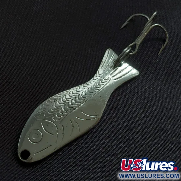 Vintage   Al's gold fish, 1/4oz nickel fishing spoon #23250