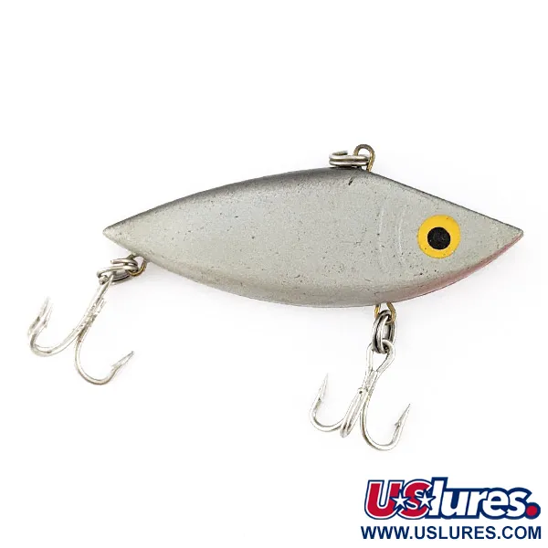 Vintage  Mann's Bait  Tom Mann's Premium Rat'lin Shad Lipless,  silver/black fishing lure #23263
