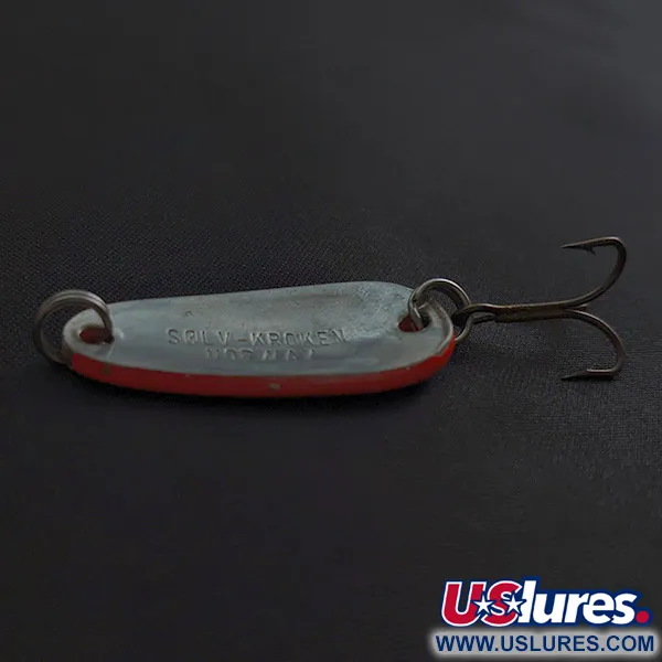 Vintage   Sølvkroken  Nordic, 1/4oz hot pink/silver UV fishing spoon #23271