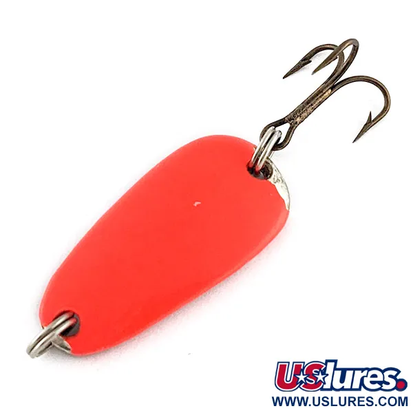 Vintage   Sølvkroken  Nordic, 1/4oz hot pink/silver UV fishing spoon #23271