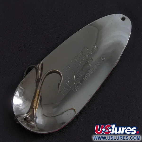 Vintage  Eppinger Dardevle Huskie Junior 700 series, 2oz nickel/red fishing spoon #23288