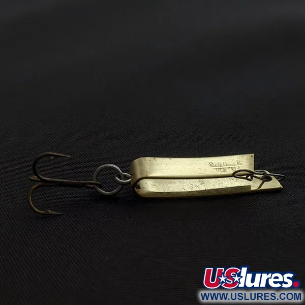 Vintage  Luhr Jensen Super-Duper 501, 3/32oz gold fishing spoon #23303