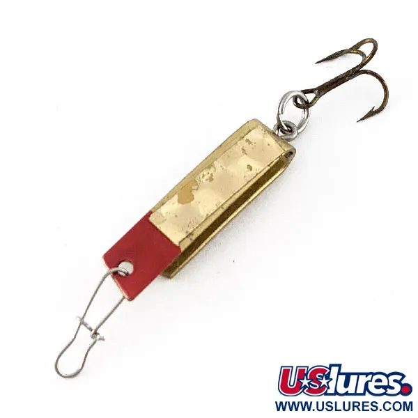 Vintage  Luhr Jensen Super-Duper 501, 3/32oz gold fishing spoon #23303