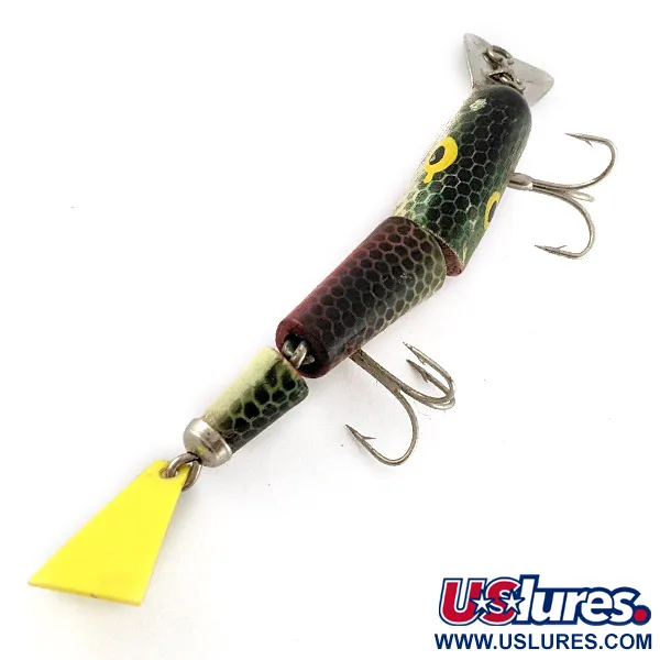 Vintage   Bud Stewart Jointed Wood, 1/3oz  fishing lure #23311