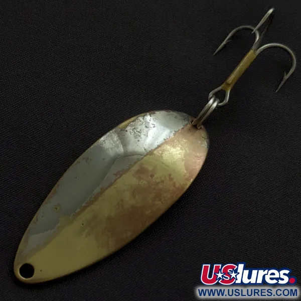 Vintage  Seneca Little Cleo (Hula Girl), 1/2oz gold/nickel fishing spoon #23320