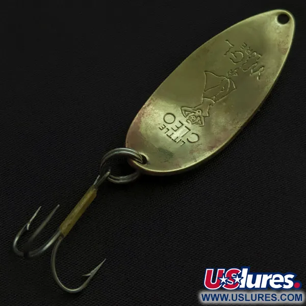 Vintage  Seneca Little Cleo (Hula Girl), 1/2oz gold/nickel fishing spoon #23320