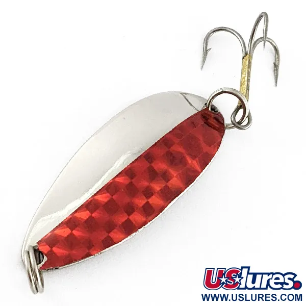 Vintage  Seneca Little Cleo (Hula Girl), 1/2oz nickel/red fishing spoon #23334