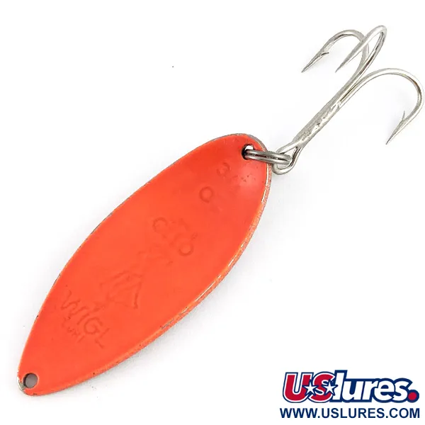 Vintage  Seneca Little Cleo (Hula Girl), 3/4oz nickel/orange fishing spoon #23349