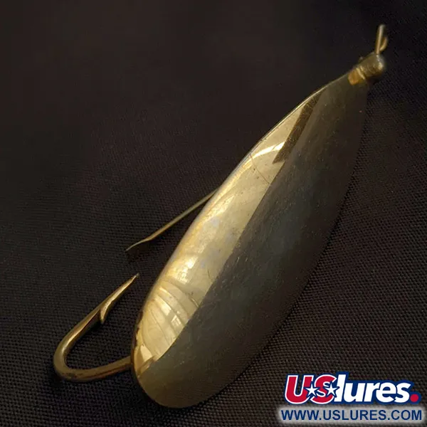 Vintage   Johnson Silver Minnow Weedless, 1/2oz gold fishing spoon #23353