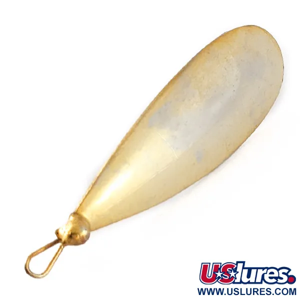 Vintage   Johnson Silver Minnow Weedless, 1/2oz gold fishing spoon #23353