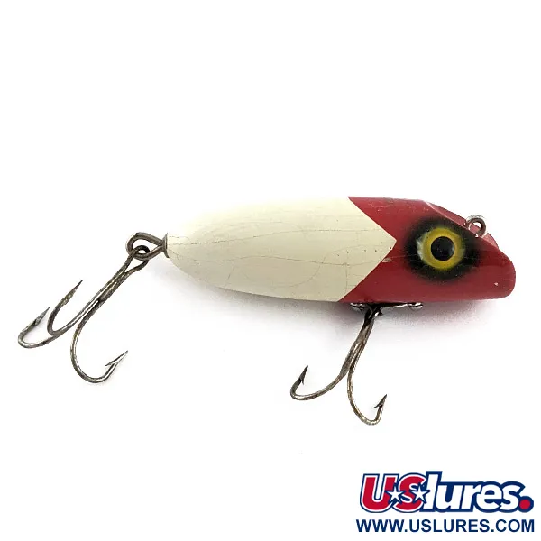 Vintage   South Bend Babe Oreno Wooden, 1/2oz Red Head fishing lure #23424