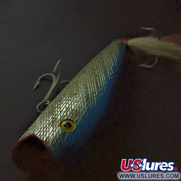 Vintage   Herter's popper, 3/4oz silver/blue fishing lure #23426