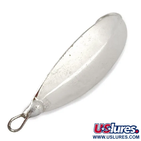 Vintage   Johnson Silver Minnow , 1/4oz nickel fishing spoon #23458