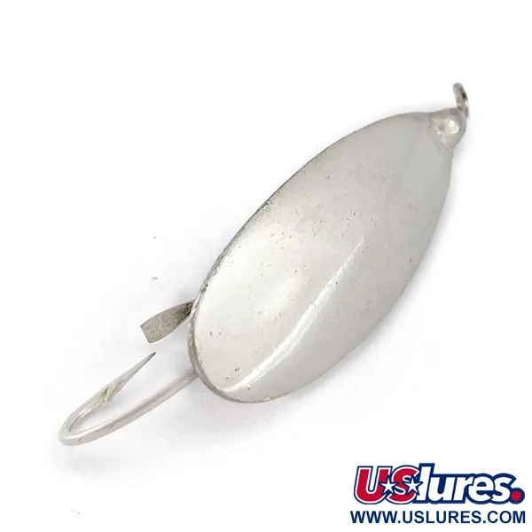 Vintage   Johnson Silver Minnow , 1/4oz nickel fishing spoon #23458