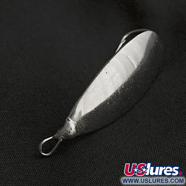 Vintage   Johnson Silver Minnow , 1/4oz nickel fishing spoon #23458