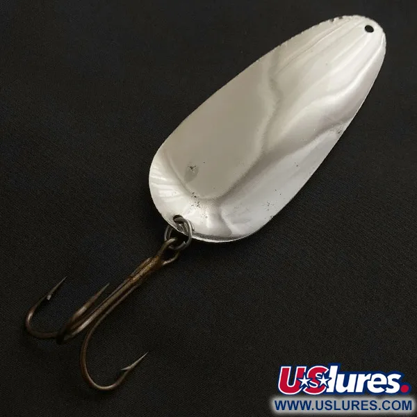 Vintage  Lindy / Little Joe Lindy Gator , 1 2/3oz red/white/nickel fishing spoon #23466