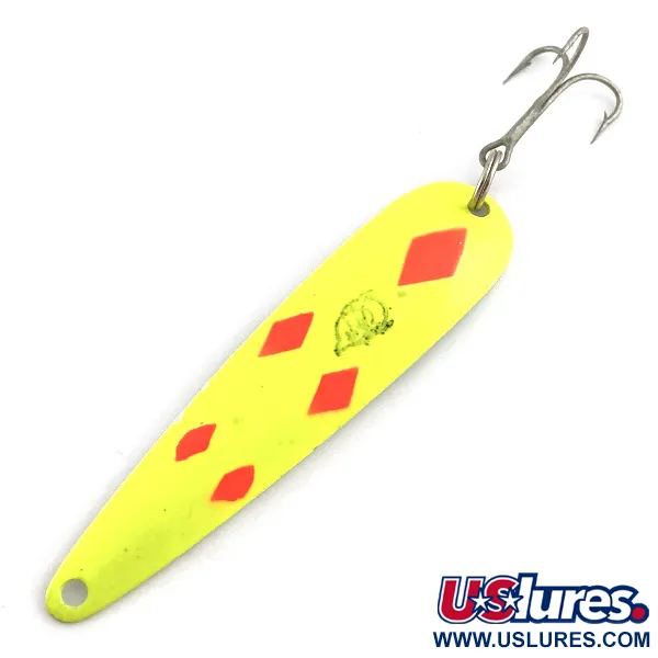 Vintage  Eppinger Dardevle Flutter Chuck #3100, 1/3oz Five of Diamonds fishing spoon #23470