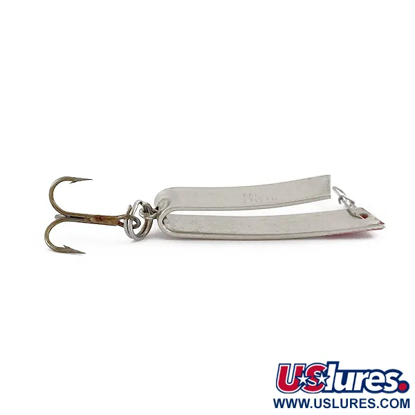 Vintage  Luhr Jensen Super-Duper 503, 1/8oz nickel/red fishing spoon #23472