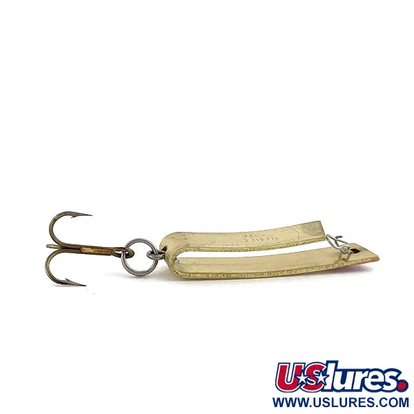 Vintage  Luhr Jensen Super-Duper 503, 1/8oz gold/red fishing spoon #23473