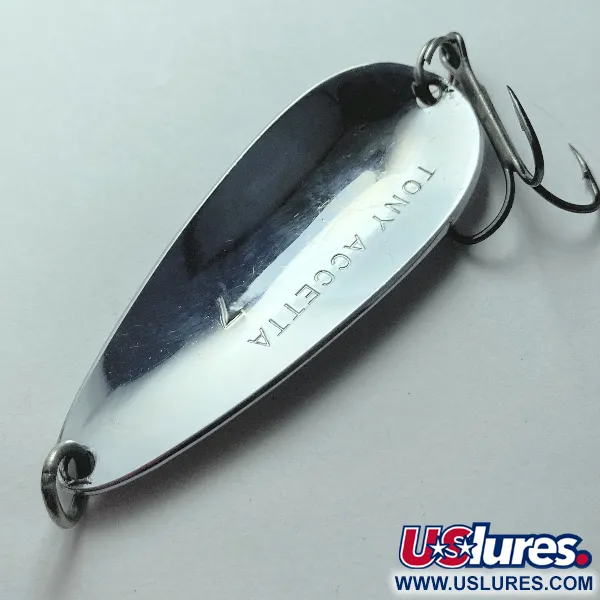 Vintage   Tony Accetta 7, 3/4oz nickel fishing spoon #23497