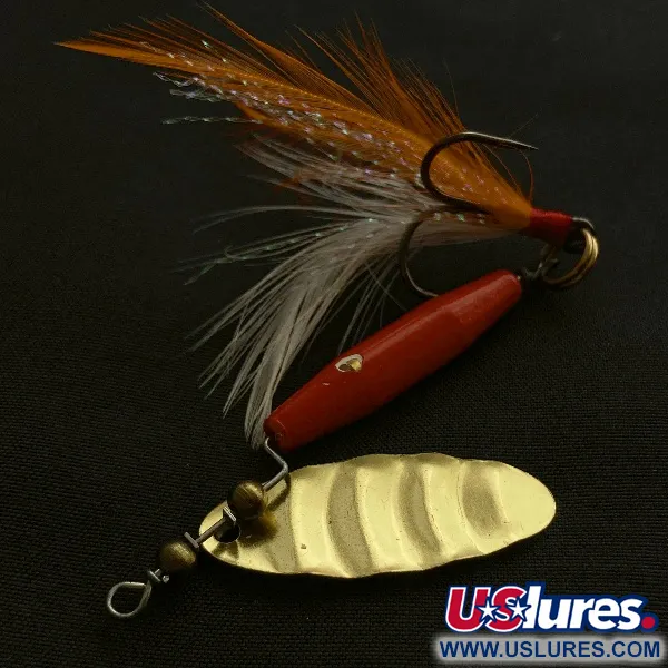 Vintage   Worth #301, 1/3oz red/black/gold spinning lure #23504