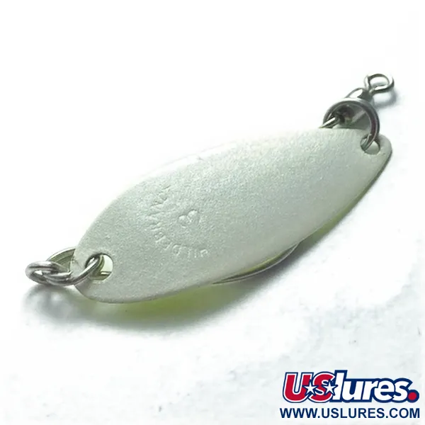 Vintage  Hildebrandt Spinners Hildebrandt Little Shaver 3, 1/16oz pearl/green fishing spoon #23507