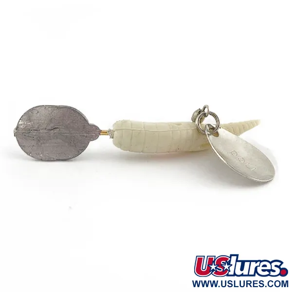 Vintage   Doll Jig, 1/4oz nickel/white fishing #23511