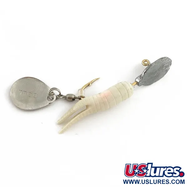 Vintage   Doll Jig, 1/4oz nickel/white fishing #23511